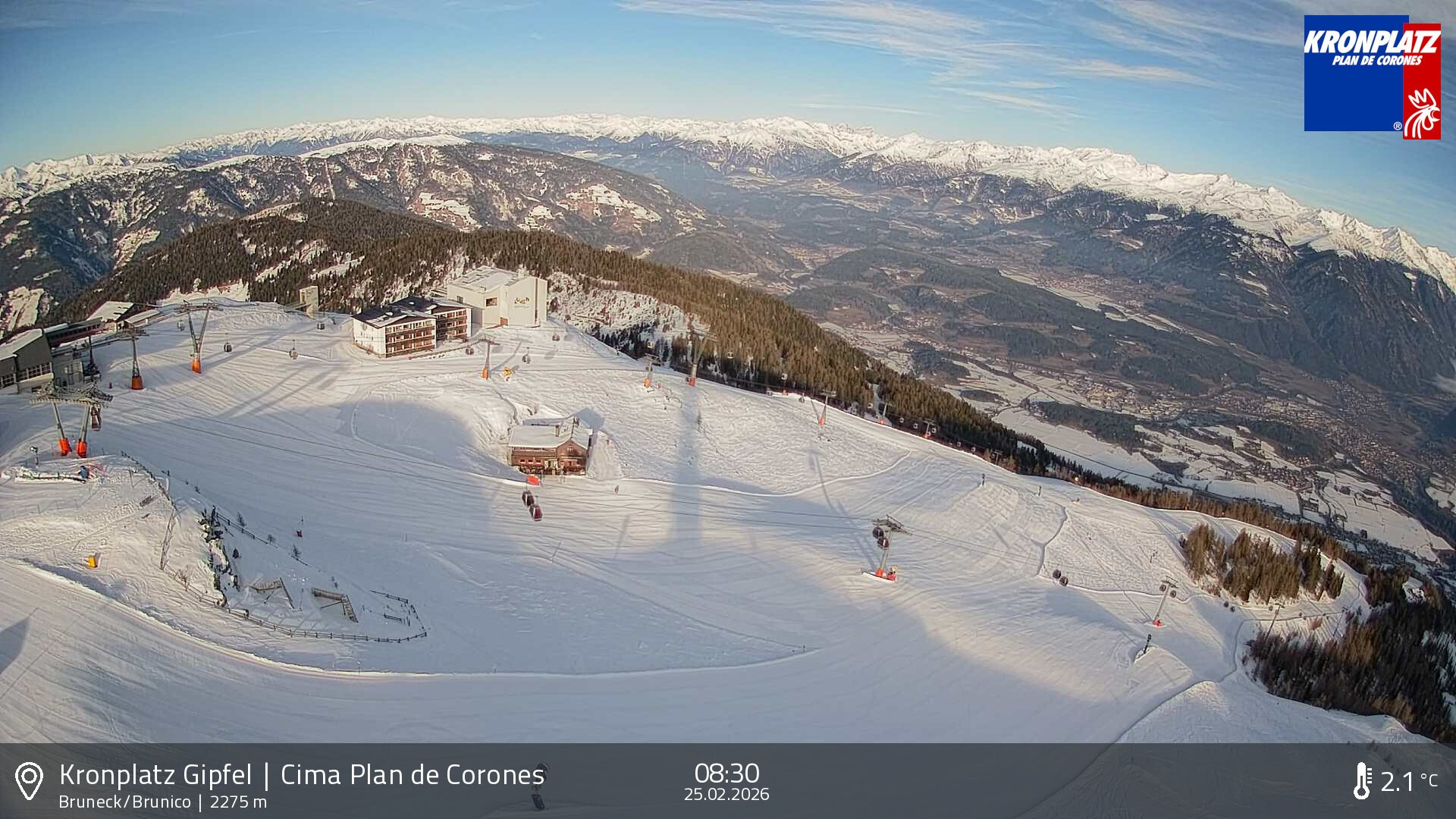 Archived image Webcam View To Brunico, Plan De Corones