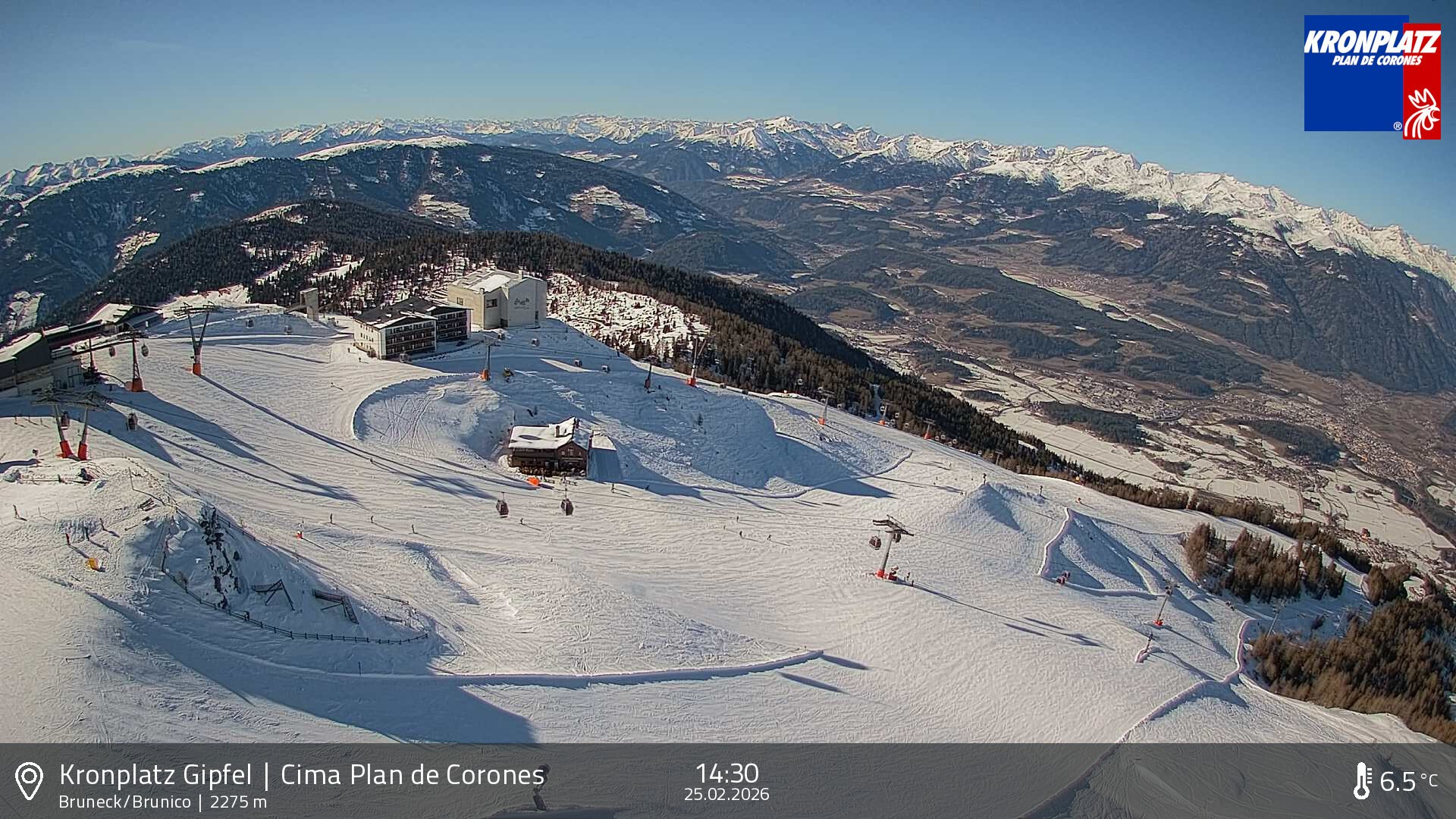 Archived image Webcam View To Brunico, Plan De Corones