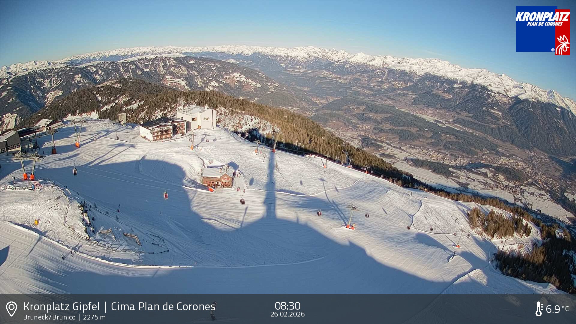 Archived image Webcam View To Brunico, Plan De Corones