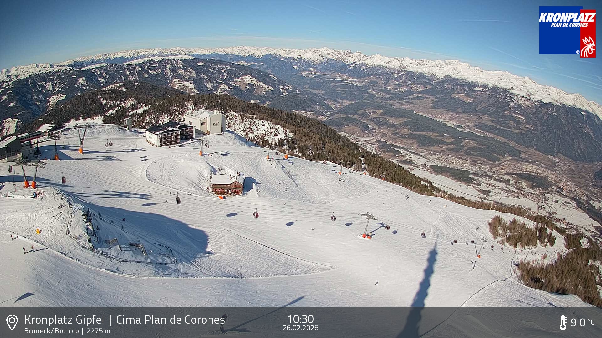 Archived image Webcam View To Brunico, Plan De Corones