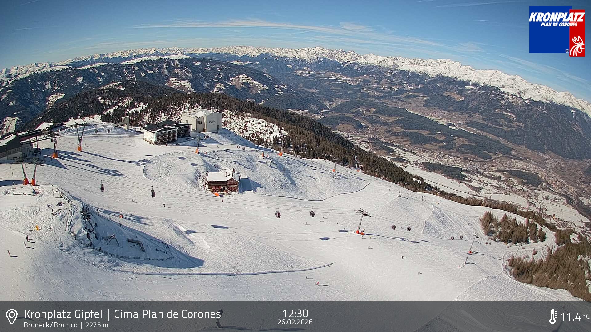 Archived image Webcam View To Brunico, Plan De Corones