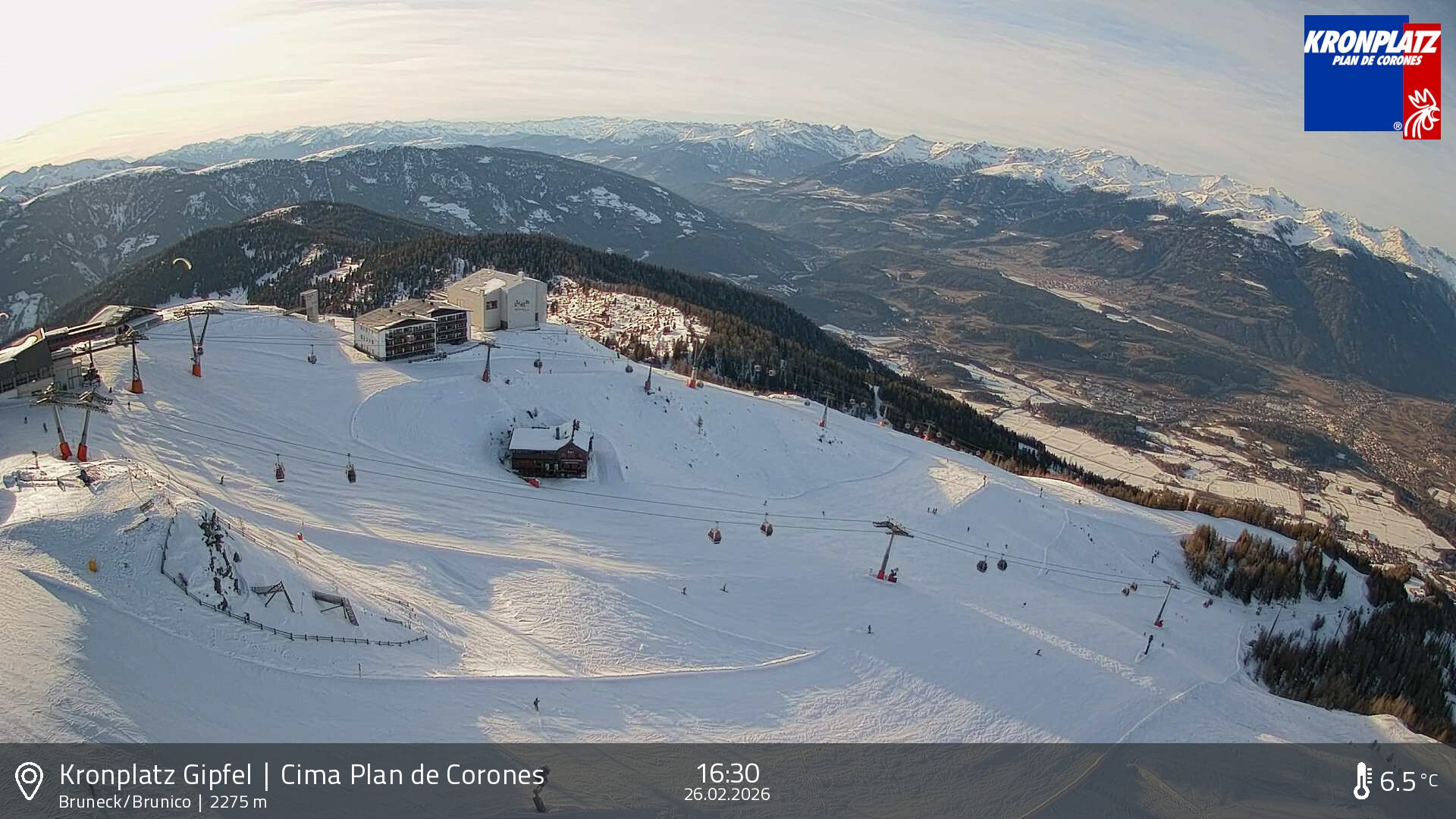 Archived image Webcam View To Brunico, Plan De Corones