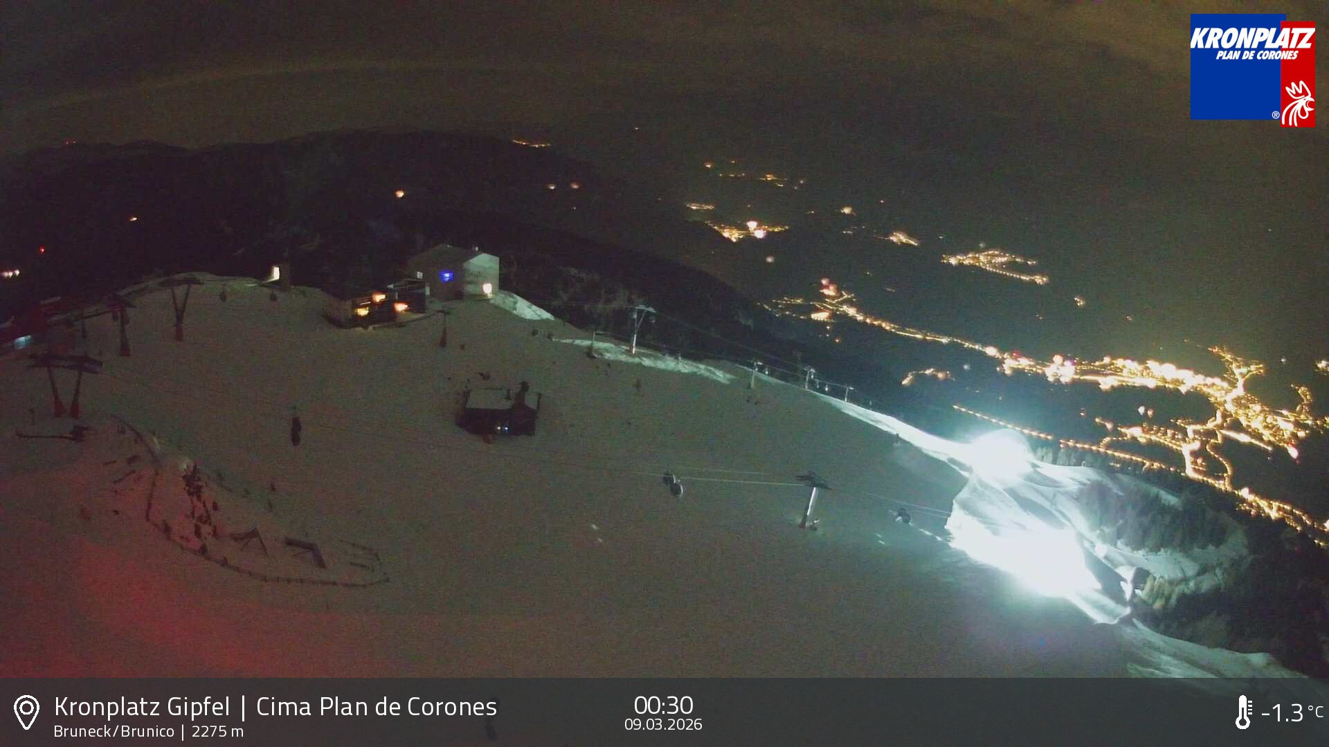 Archiv Foto Webcam Blick auf Bruneck, Kronplatz
