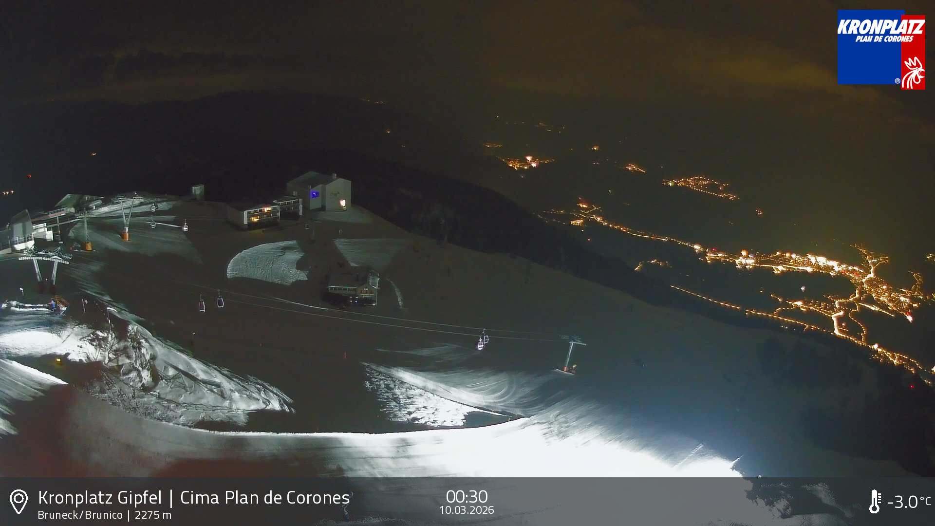 Archiv Foto Webcam Blick auf Bruneck, Kronplatz
