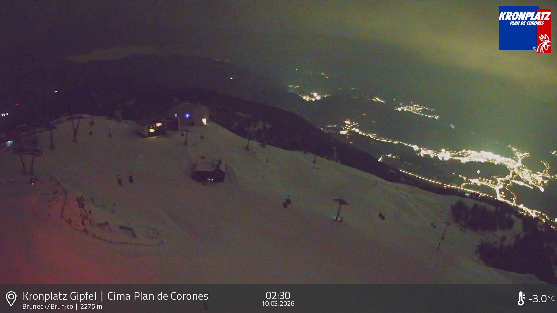 Archiv Foto Webcam Blick auf Bruneck, Kronplatz