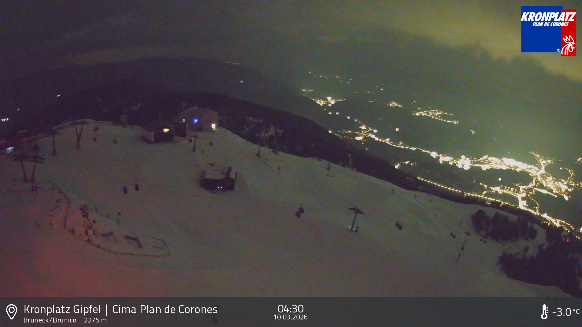 Archiv Foto Webcam Blick auf Bruneck, Kronplatz