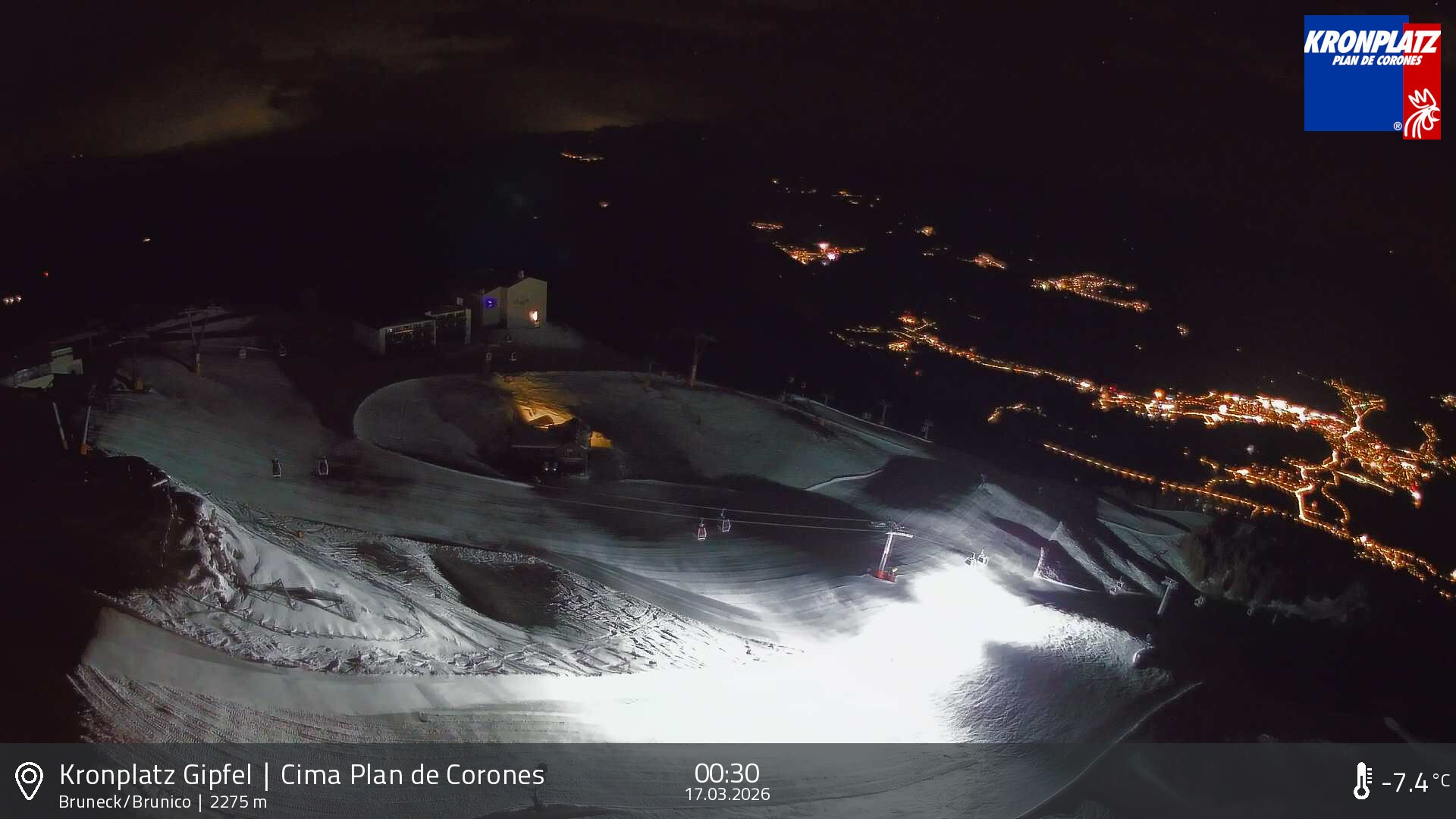 Archiv Foto Webcam Blick auf Bruneck, Kronplatz