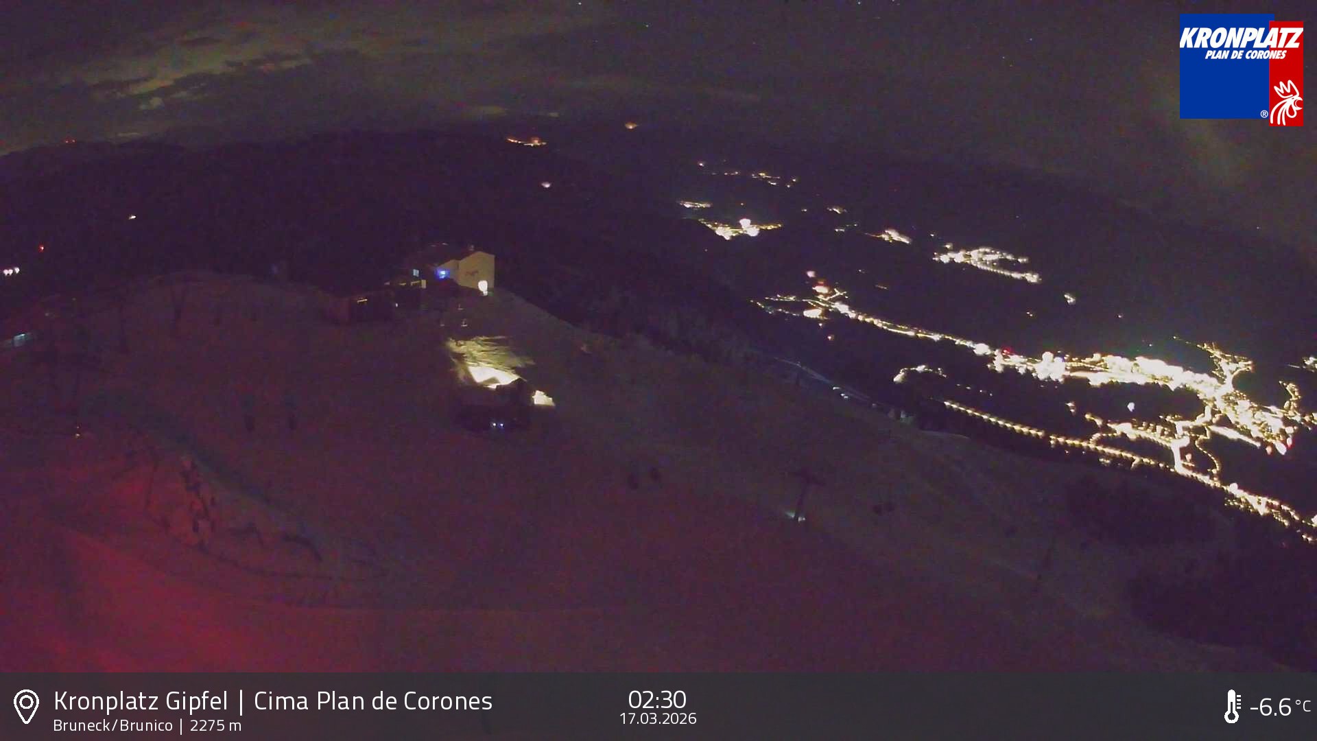Archiv Foto Webcam Blick auf Bruneck, Kronplatz