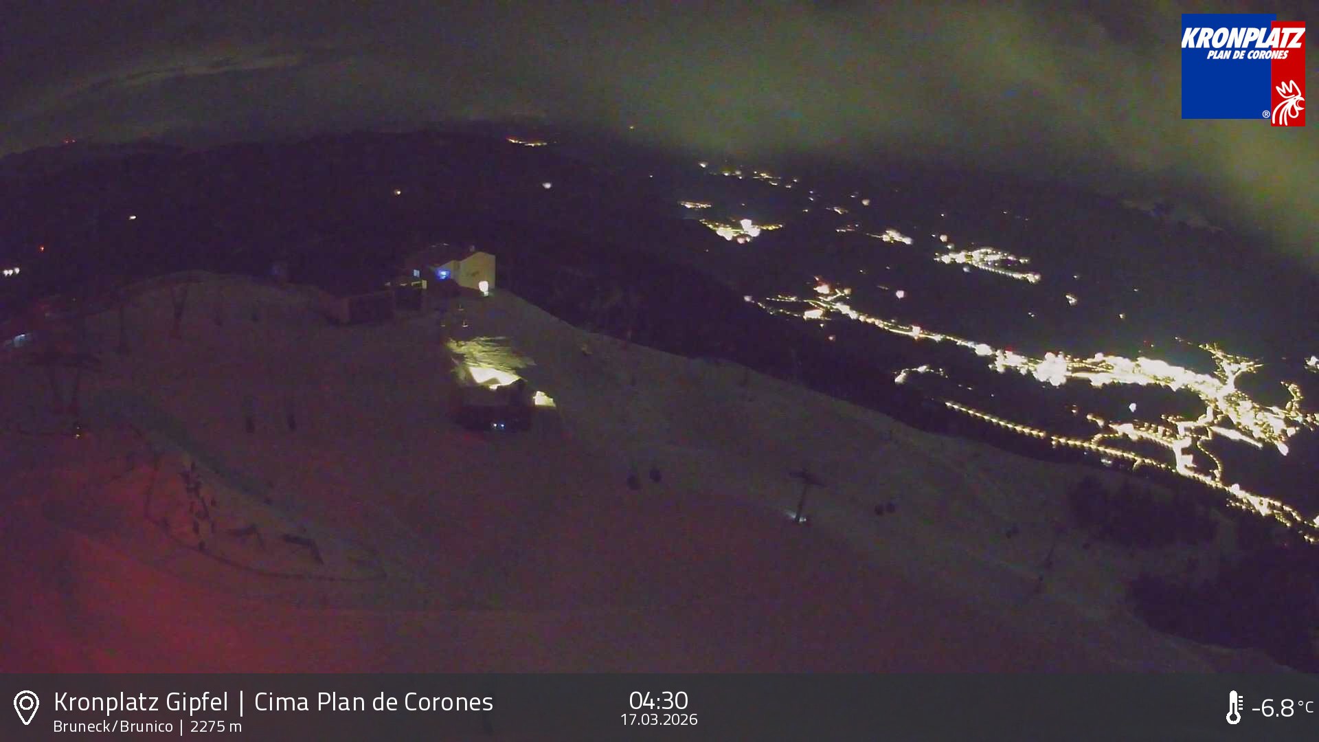 Archiv Foto Webcam Blick auf Bruneck, Kronplatz