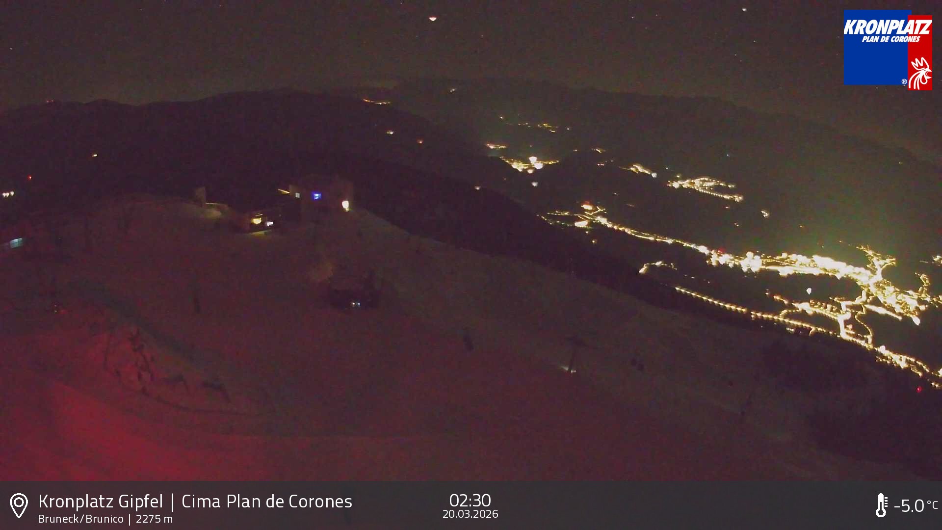 Archiv Foto Webcam Blick auf Bruneck, Kronplatz