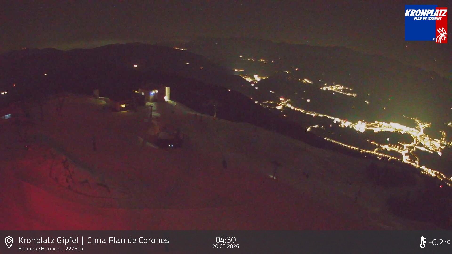 Archiv Foto Webcam Blick auf Bruneck, Kronplatz