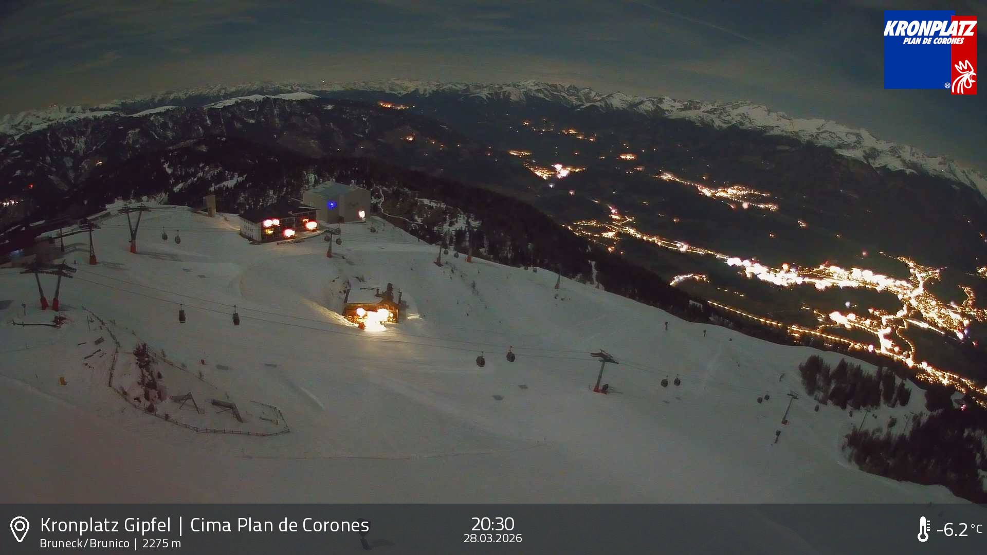 Archived image Webcam View To Brunico, Plan De Corones