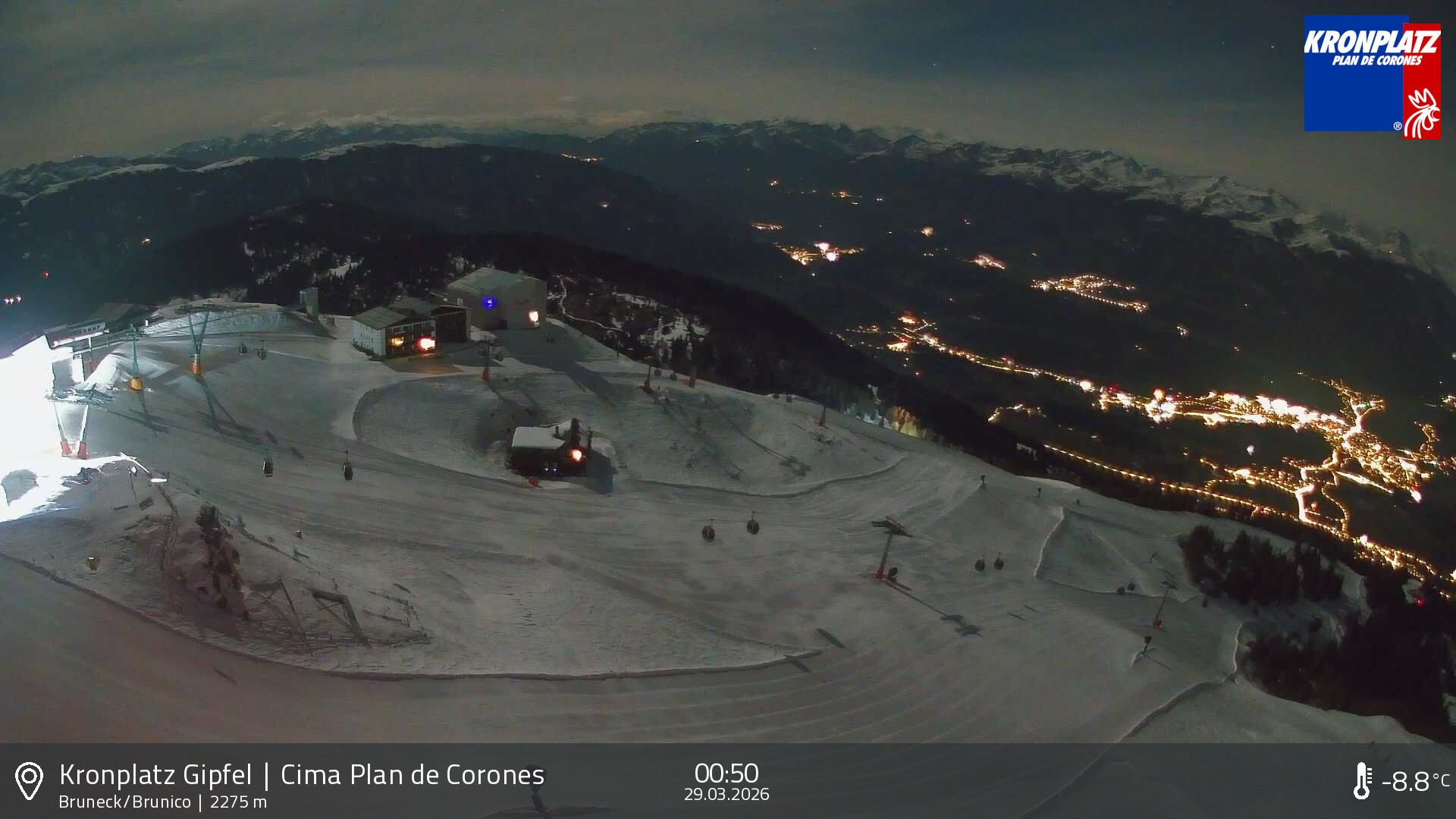 Archiv Foto Webcam Blick auf Bruneck, Kronplatz