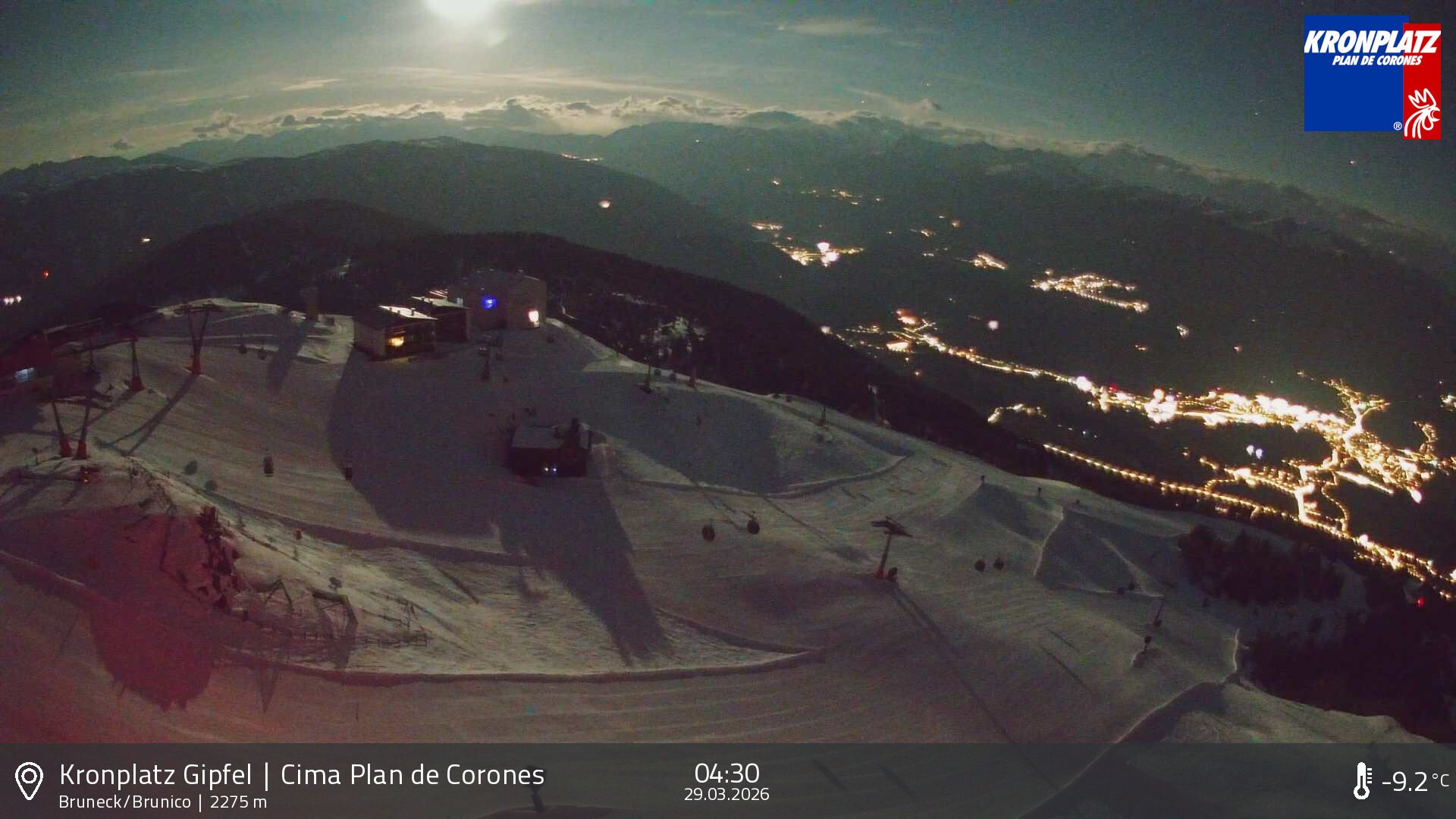 Archiv Foto Webcam Blick auf Bruneck, Kronplatz