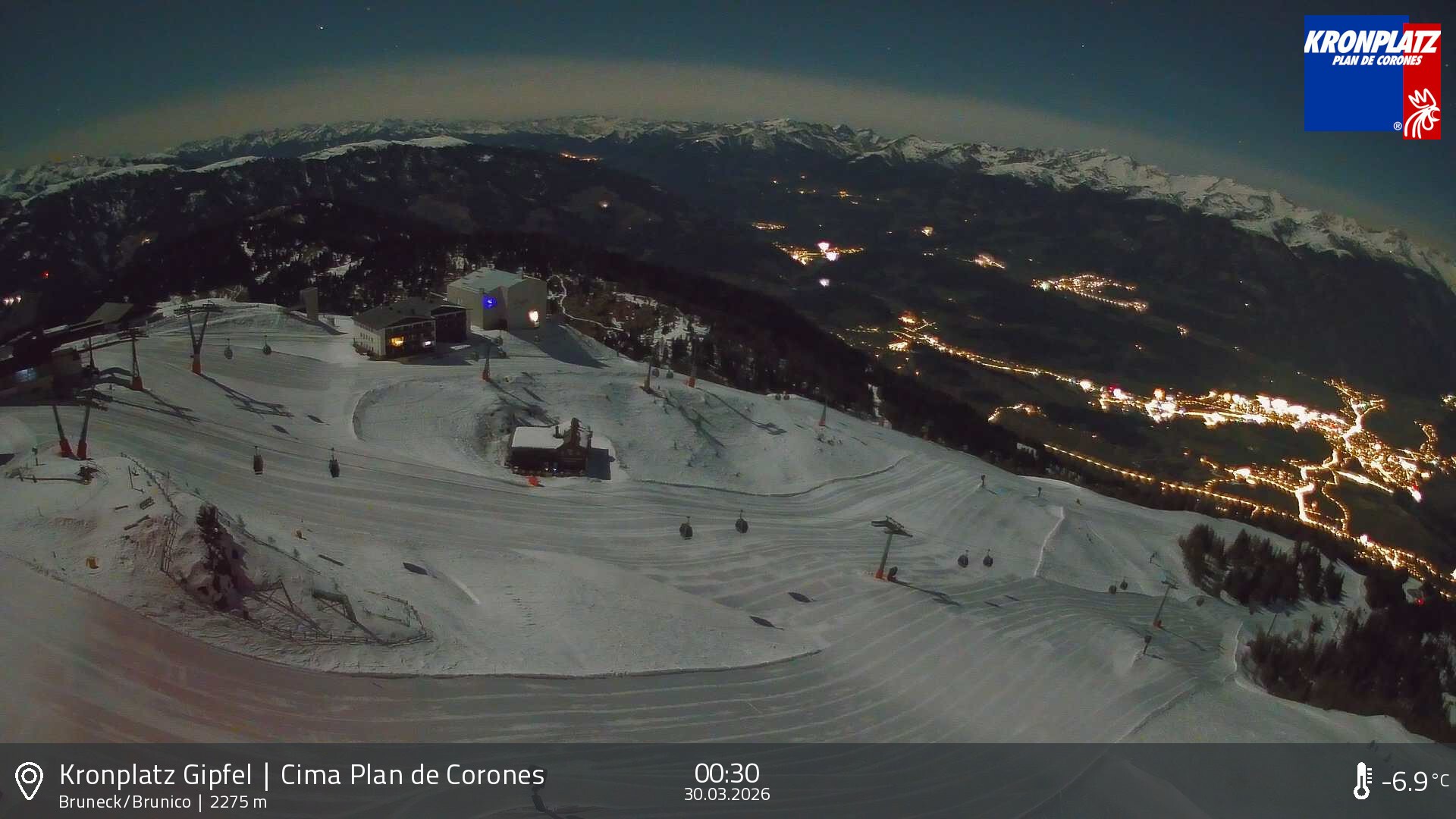 Archived image Webcam View To Brunico, Plan De Corones