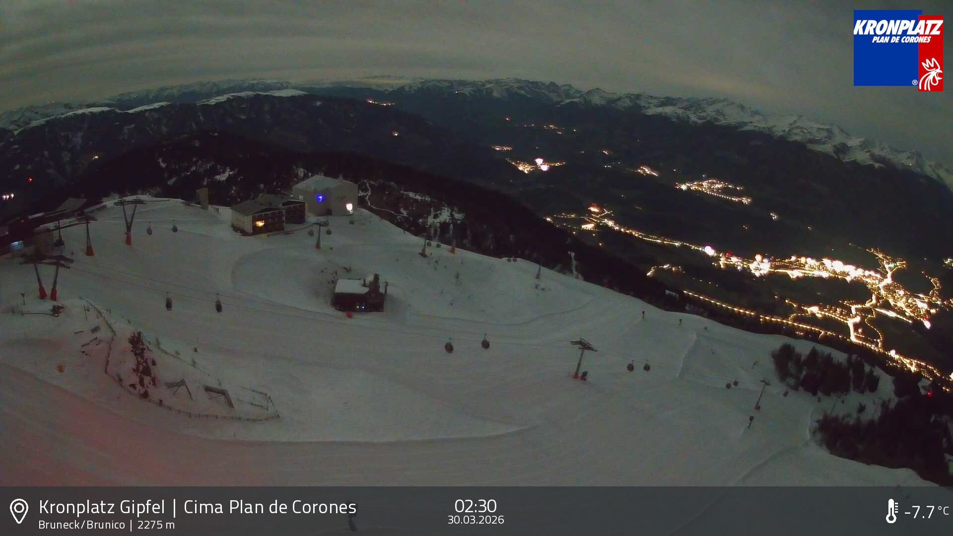 Archived image Webcam View To Brunico, Plan De Corones