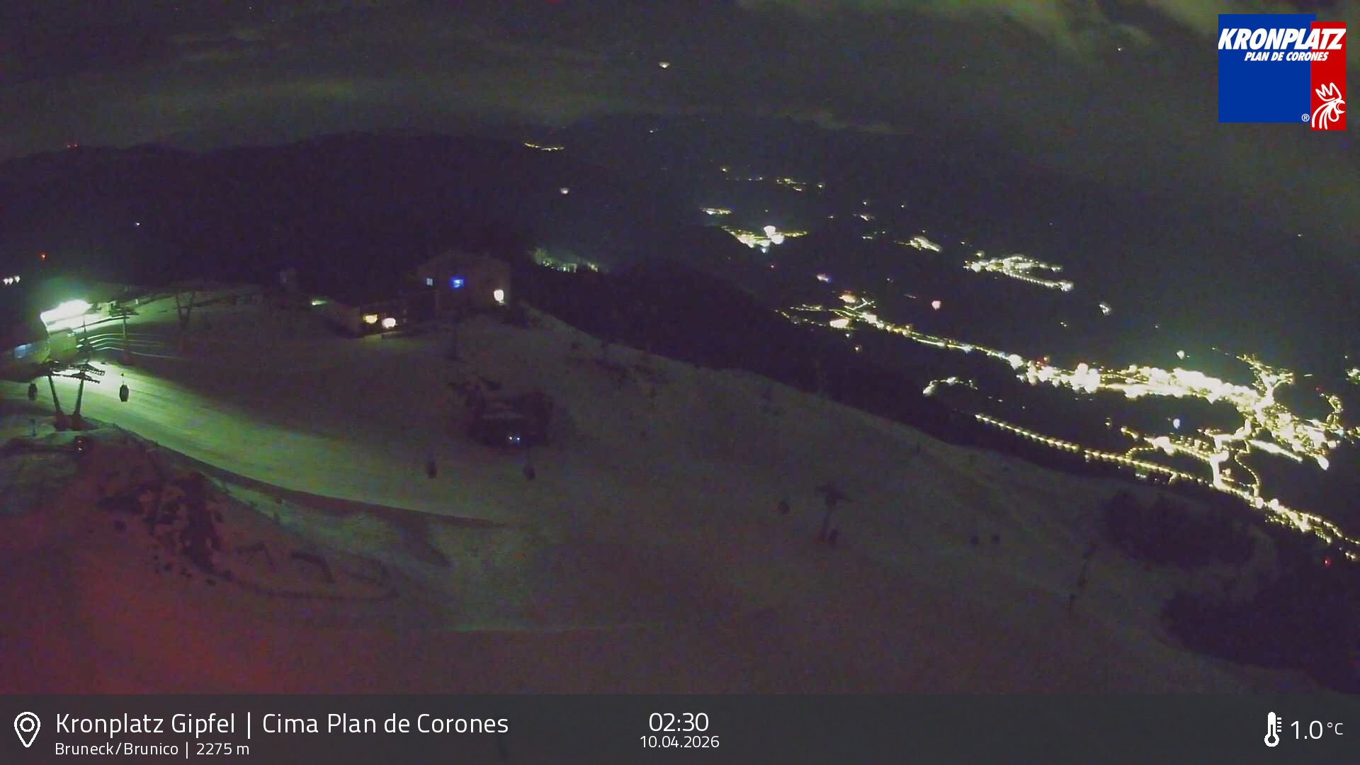Archiv Foto Webcam Blick auf Bruneck, Kronplatz