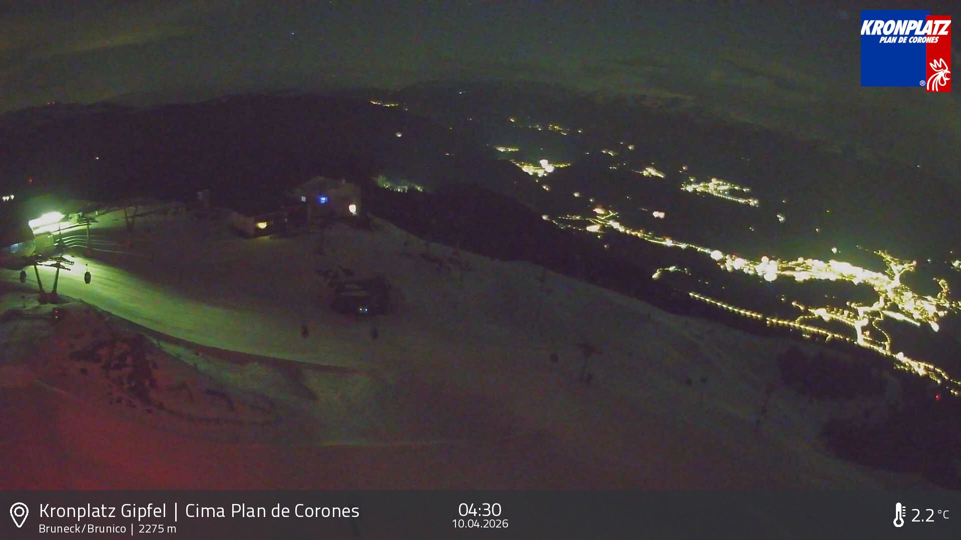 Archiv Foto Webcam Blick auf Bruneck, Kronplatz