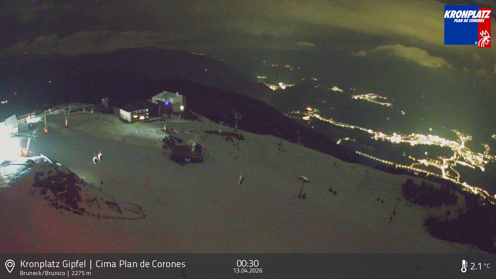 Archiv Foto Webcam Blick auf Bruneck, Kronplatz