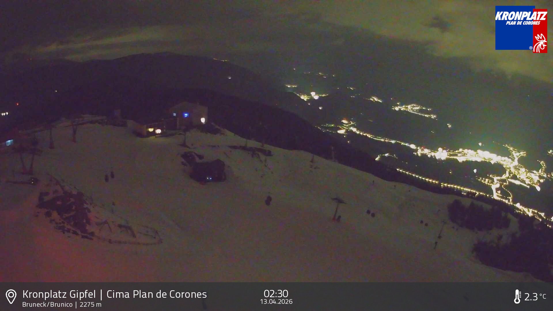 Archived image Webcam View To Brunico, Plan De Corones