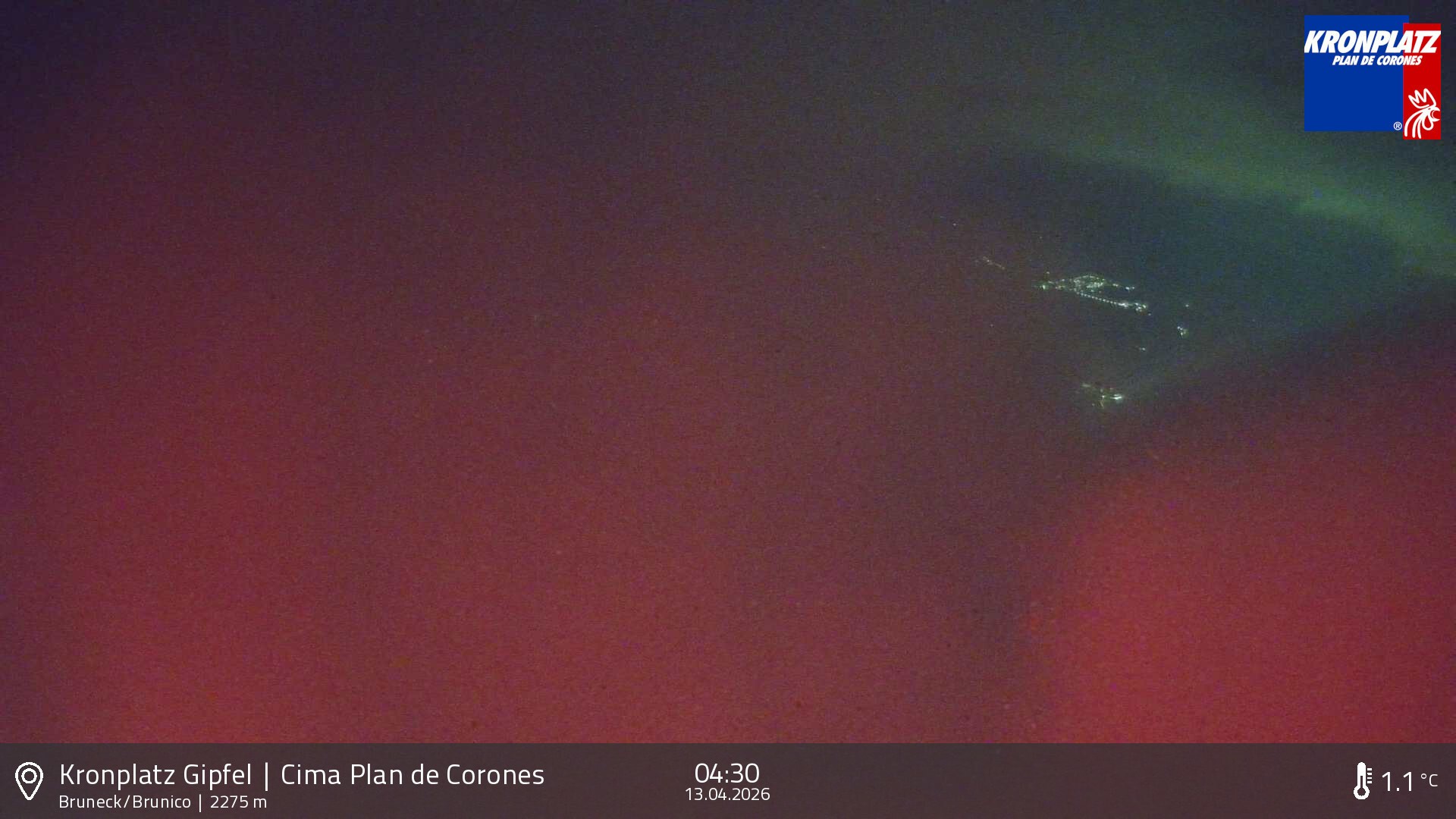 Archived image Webcam View To Brunico, Plan De Corones