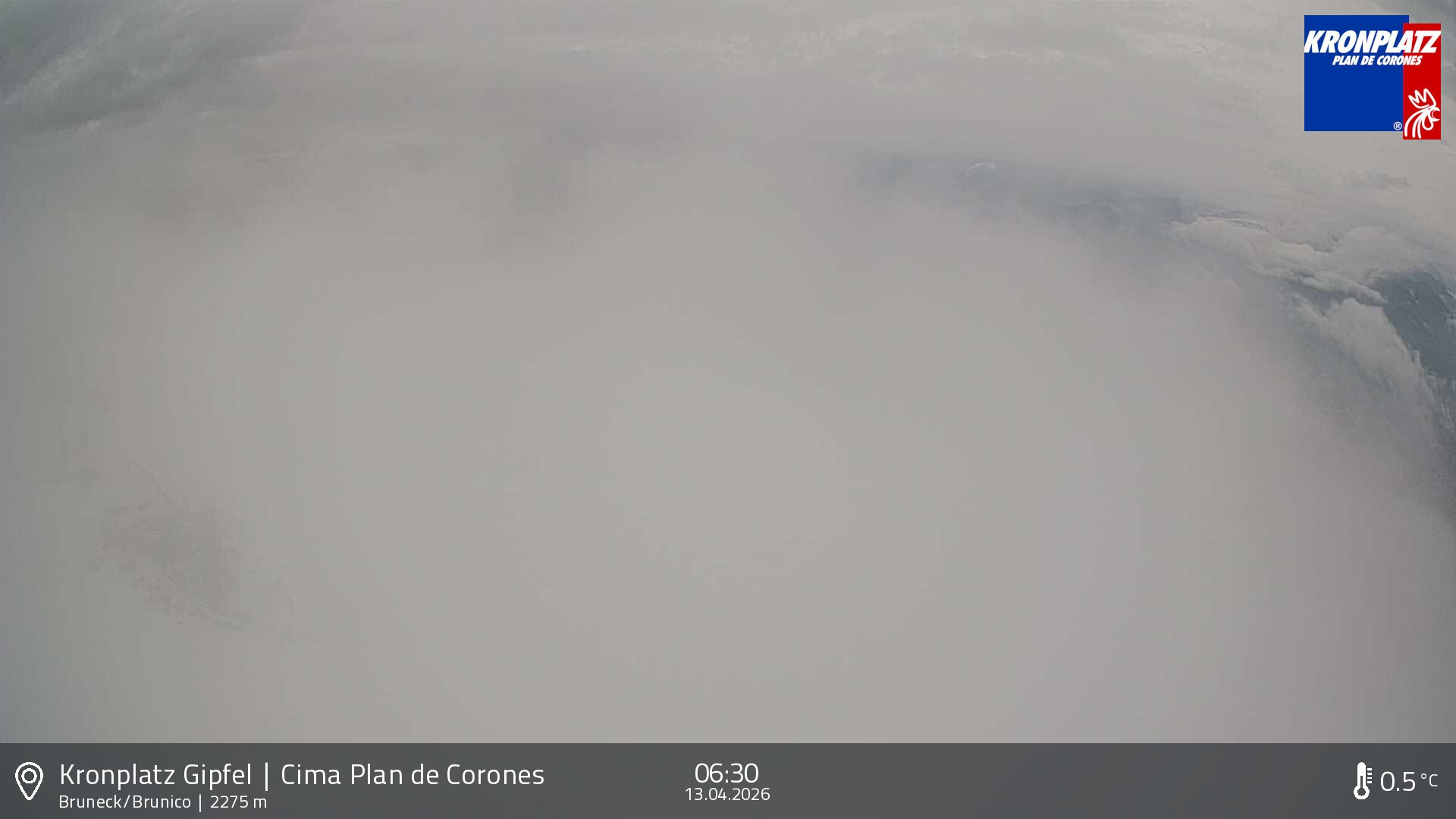 Archiv Foto Webcam Blick auf Bruneck, Kronplatz