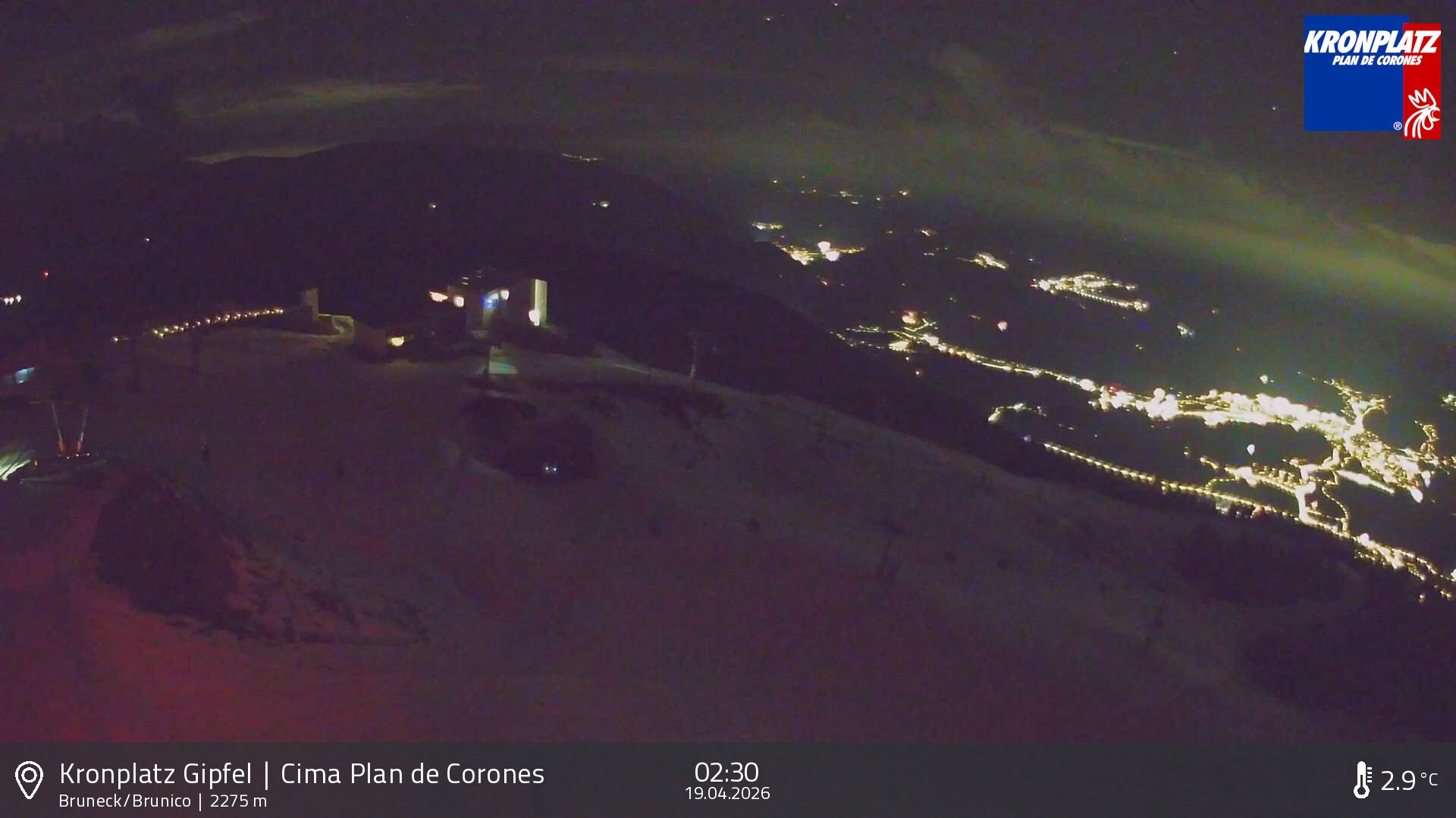 Archiv Foto Webcam Blick auf Bruneck, Kronplatz