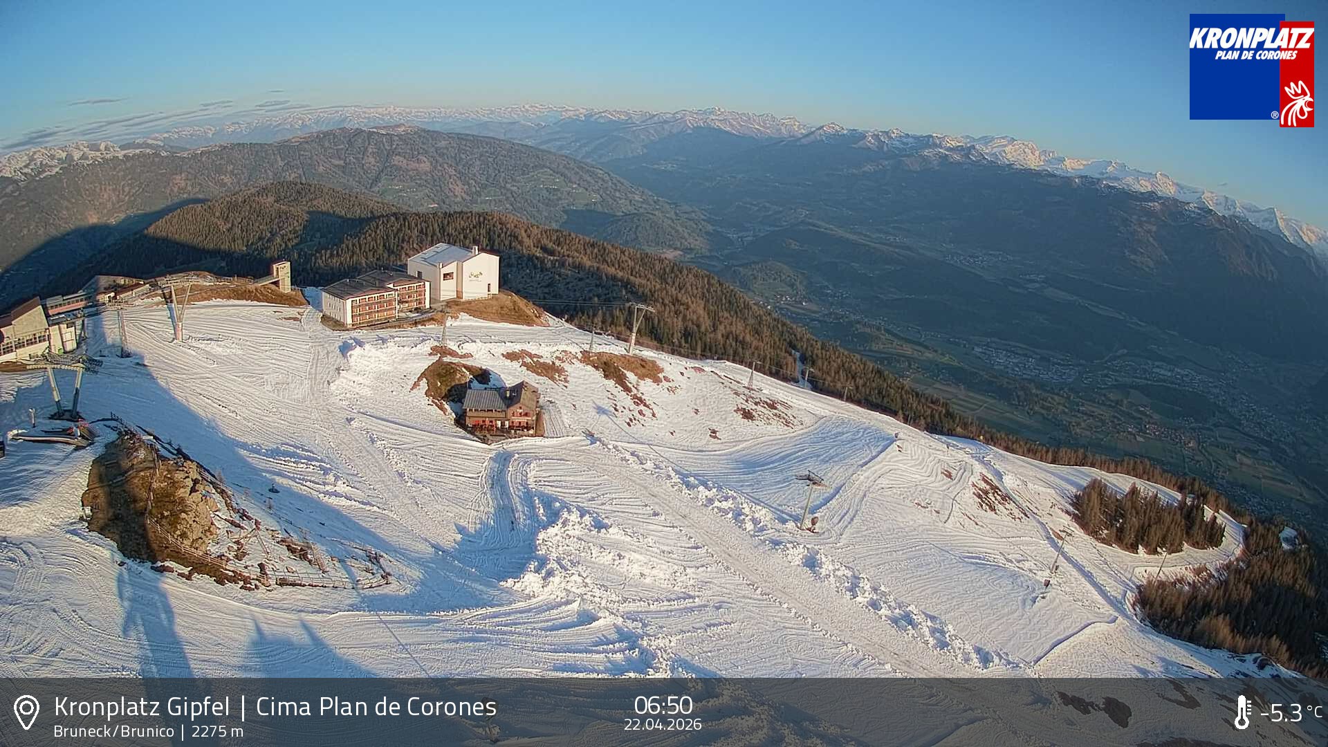Archived image Webcam View To Brunico, Plan De Corones