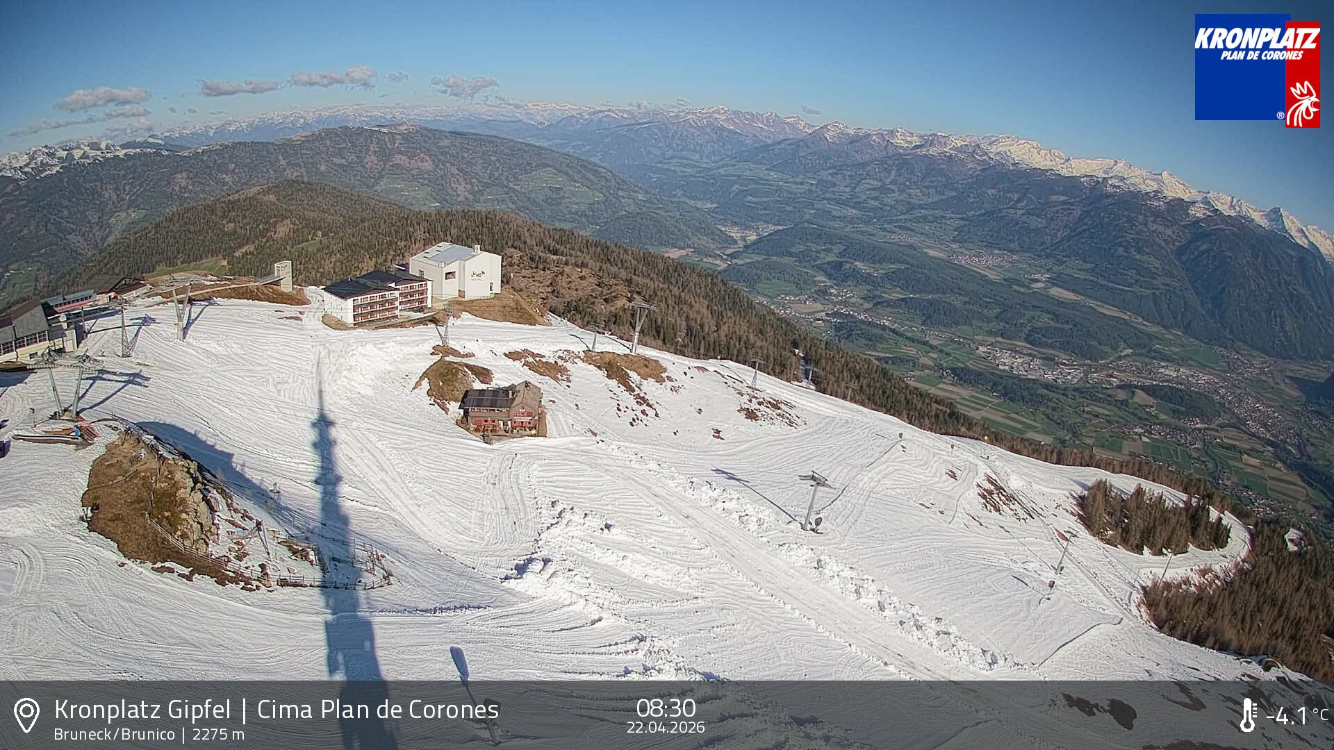 Archived image Webcam View To Brunico, Plan De Corones