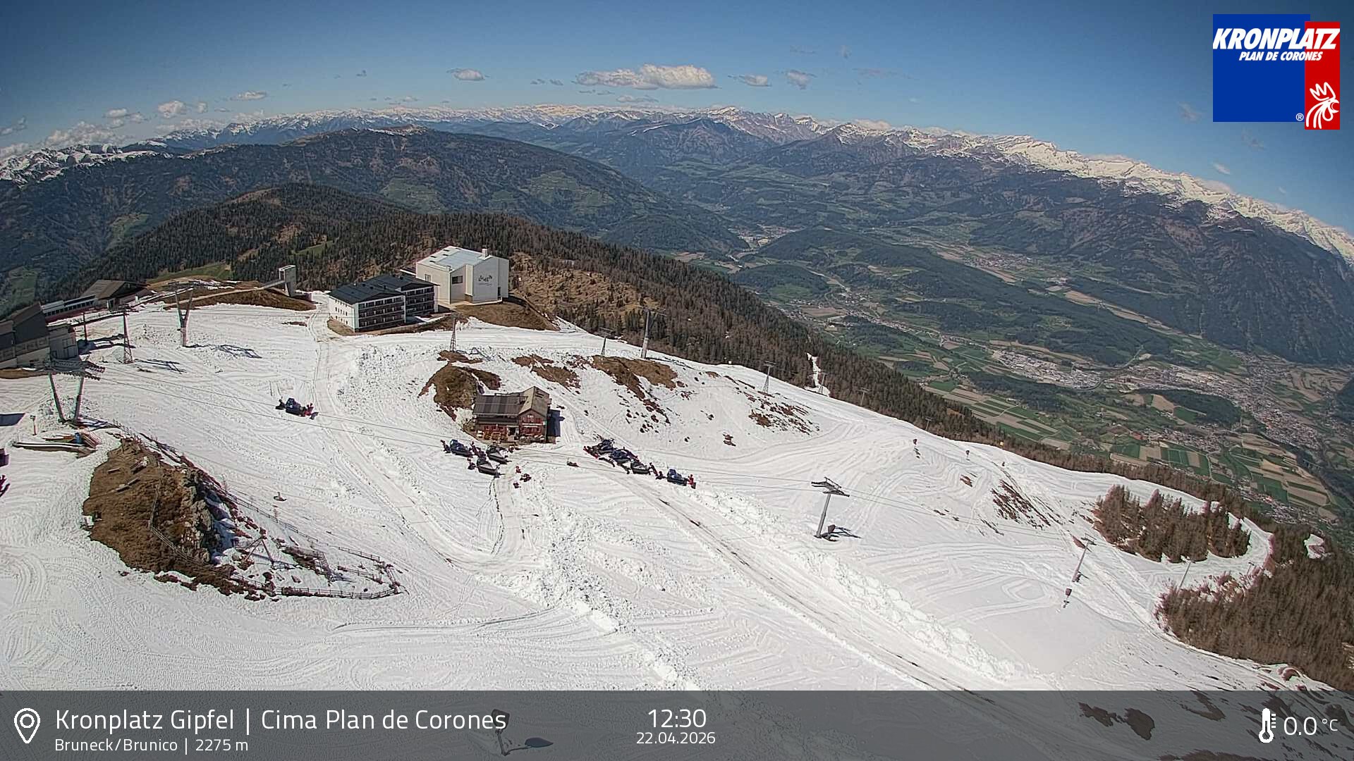 Archived image Webcam View To Brunico, Plan De Corones