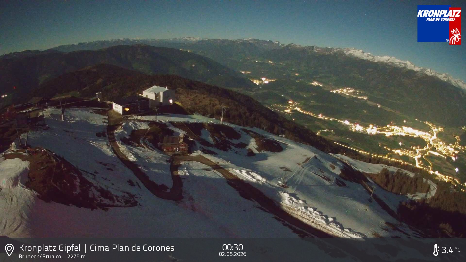 Archiv Foto Webcam Blick auf Bruneck, Kronplatz