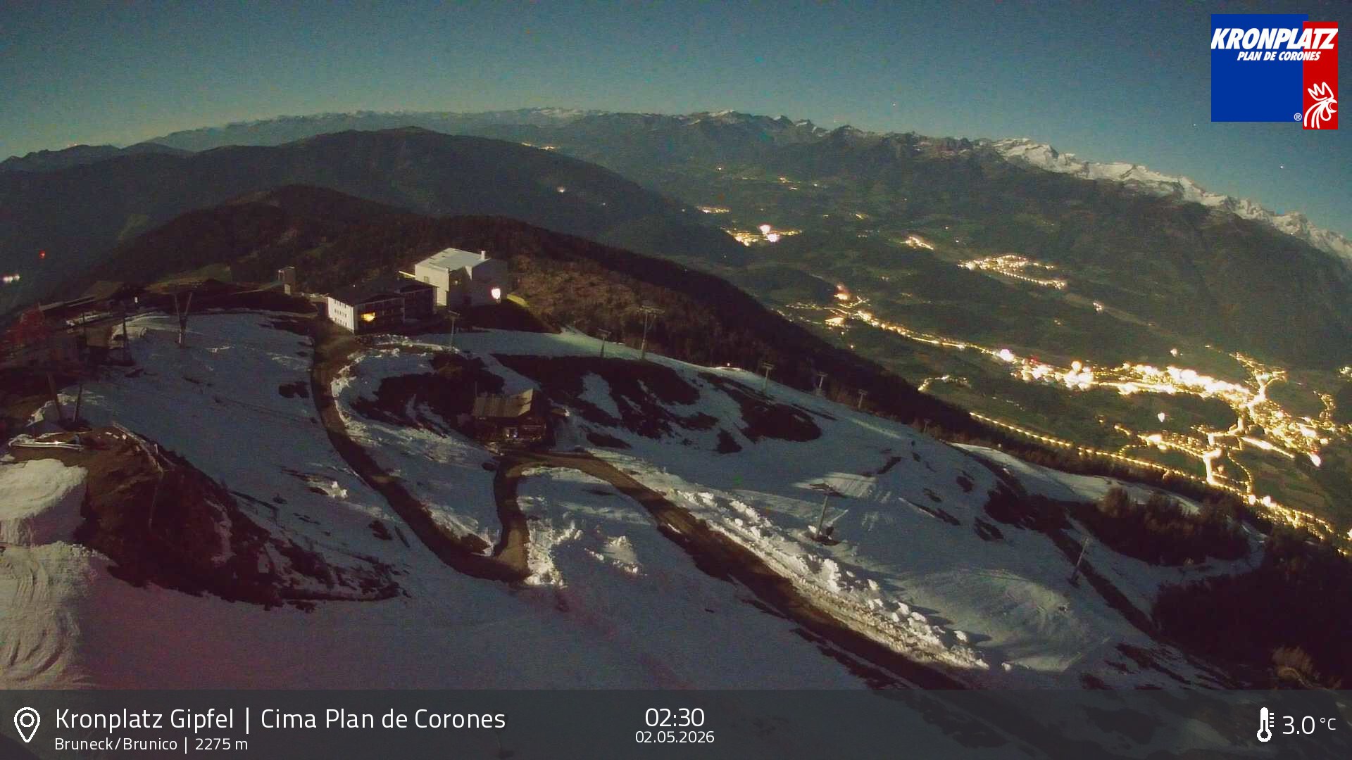 Archiv Foto Webcam Blick auf Bruneck, Kronplatz