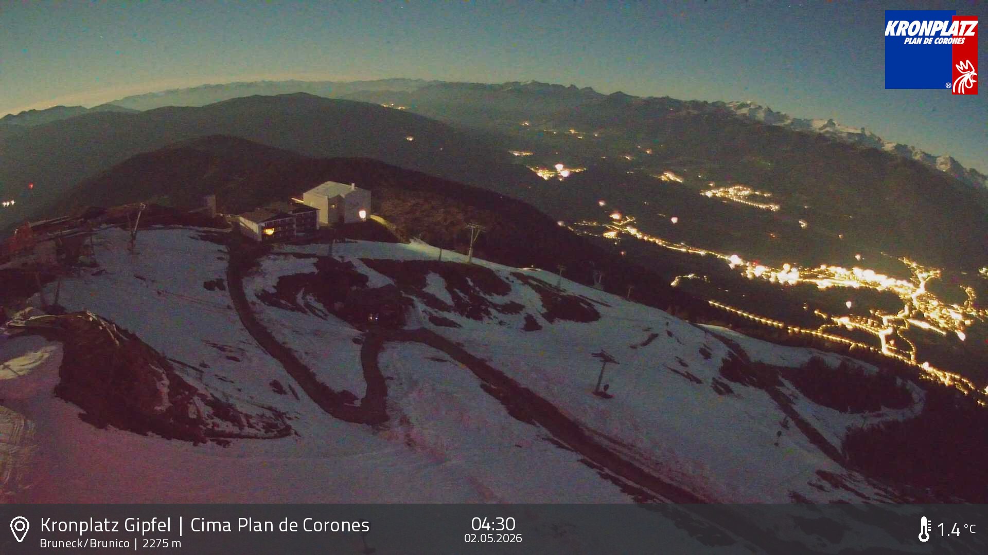 Archiv Foto Webcam Blick auf Bruneck, Kronplatz