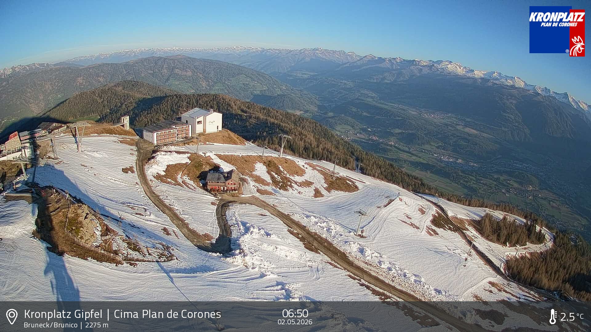 Archiv Foto Webcam Blick auf Bruneck, Kronplatz
