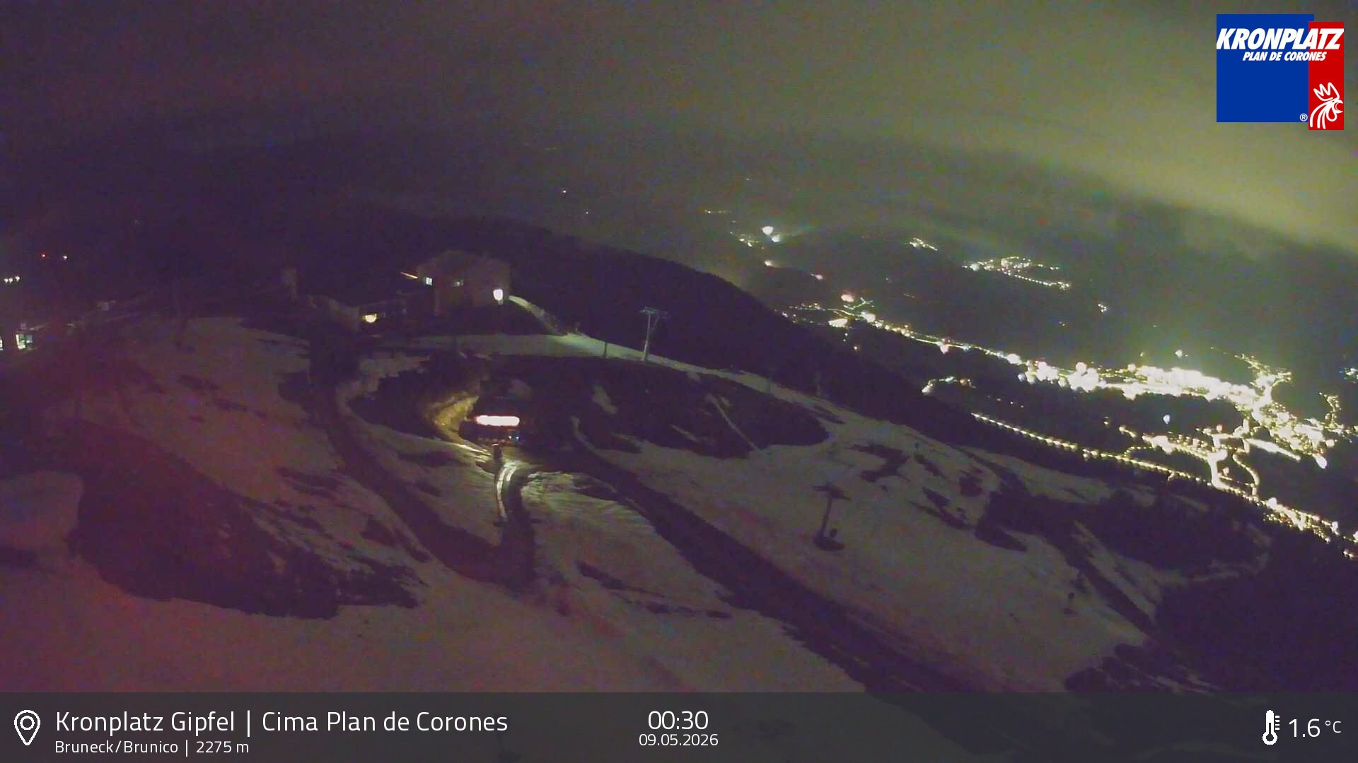 Archiv Foto Webcam Blick auf Bruneck, Kronplatz