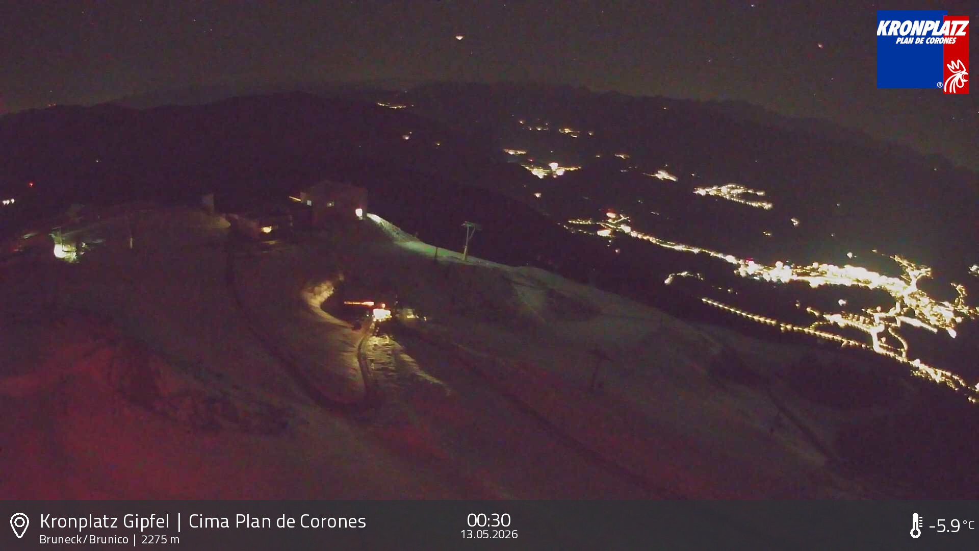 Archiv Foto Webcam Blick auf Bruneck, Kronplatz