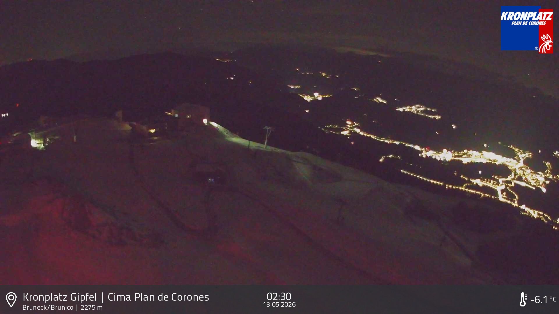 Archiv Foto Webcam Blick auf Bruneck, Kronplatz
