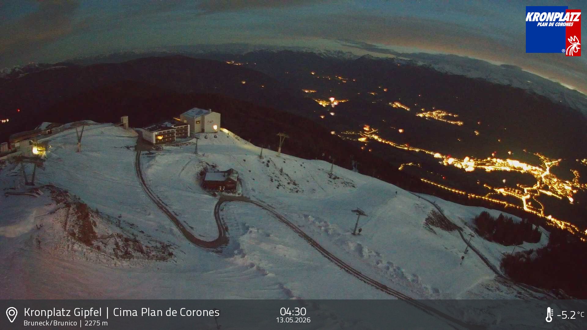 Archiv Foto Webcam Blick auf Bruneck, Kronplatz
