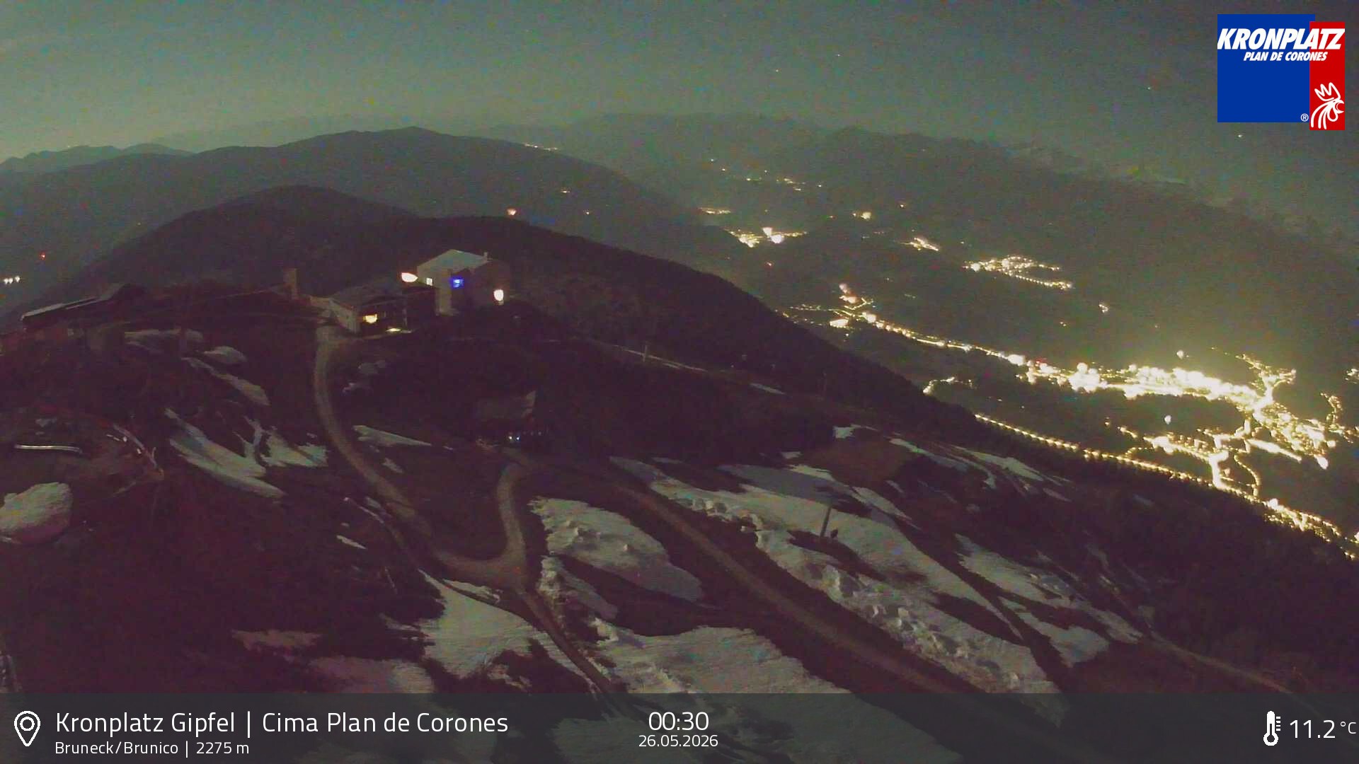 Archiv Foto Webcam Blick auf Bruneck, Kronplatz