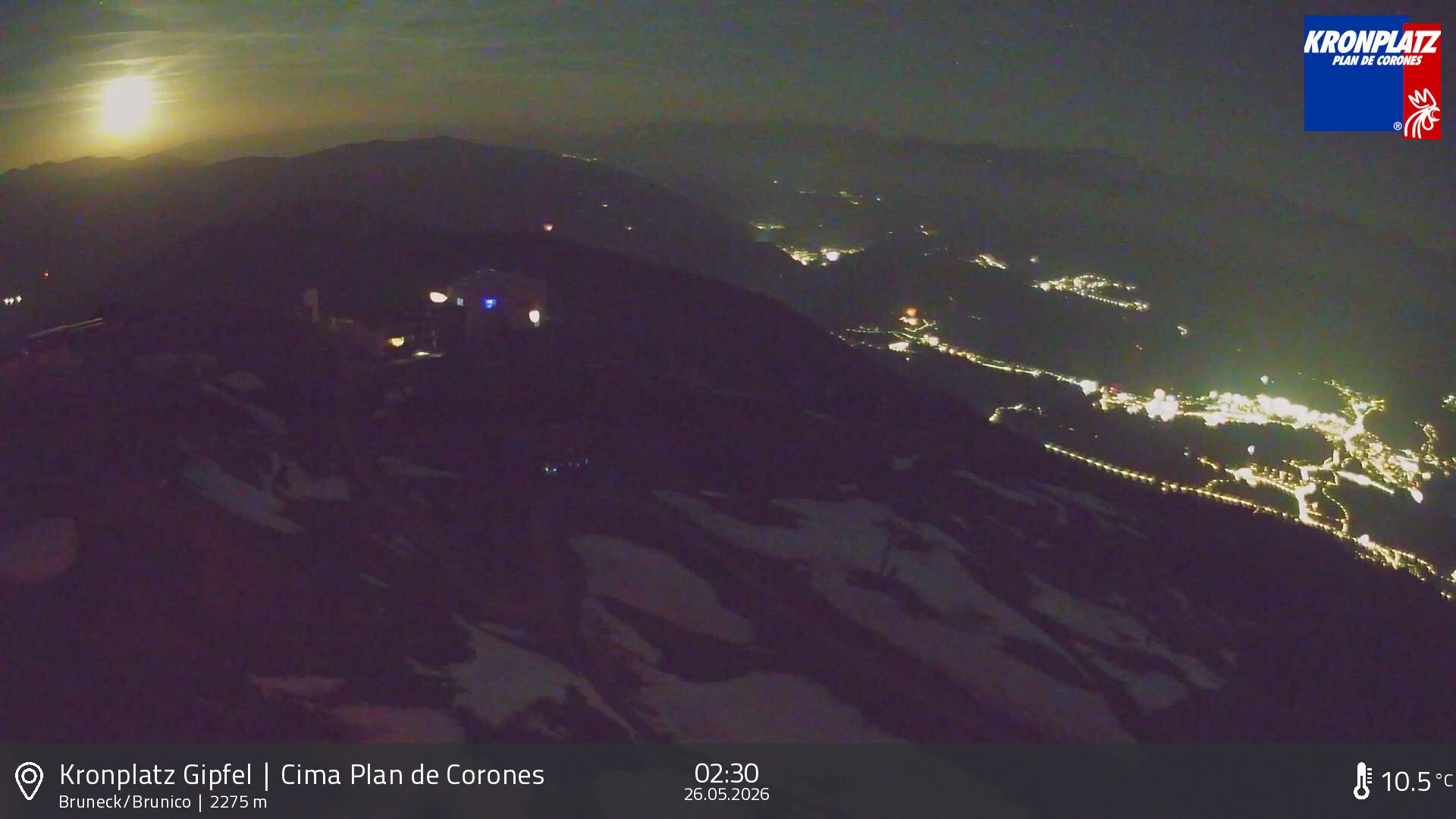 Archiv Foto Webcam Blick auf Bruneck, Kronplatz