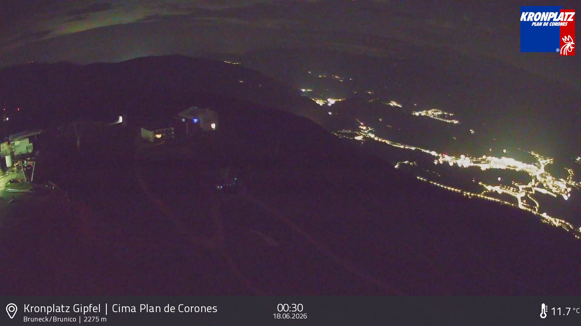 Archiv Foto Webcam Blick auf Bruneck, Kronplatz