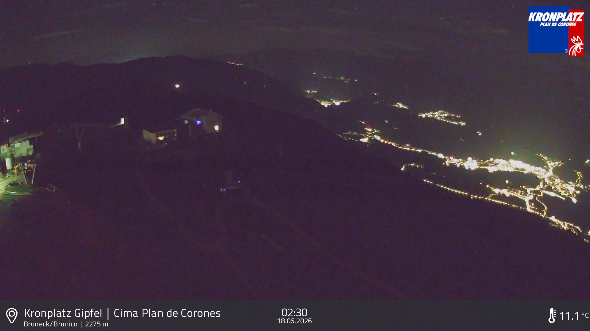 Archiv Foto Webcam Blick auf Bruneck, Kronplatz