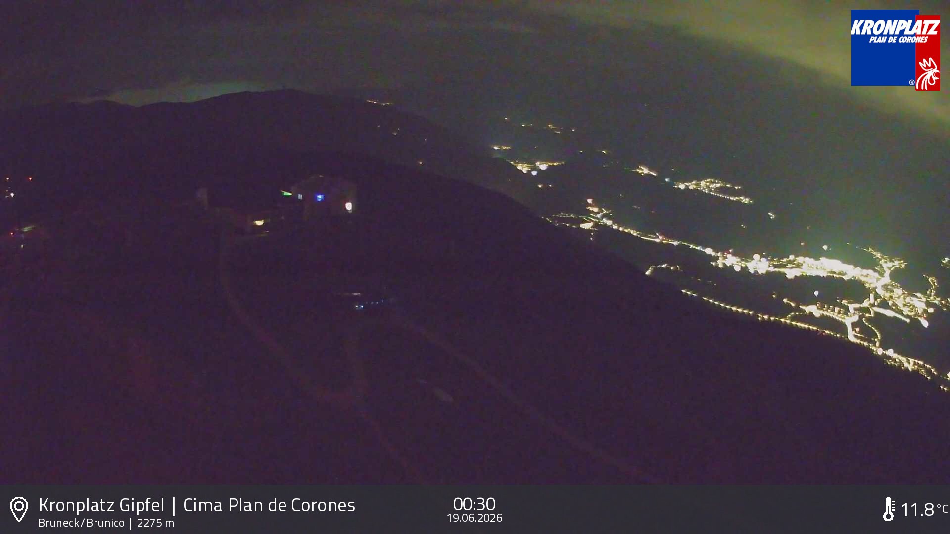 Archiv Foto Webcam Blick auf Bruneck, Kronplatz