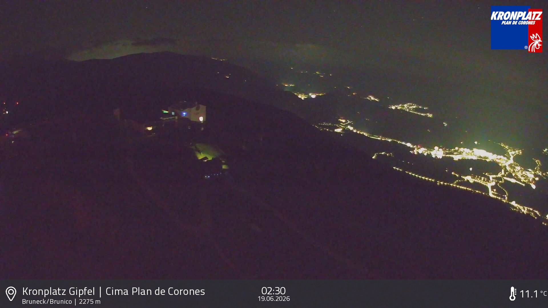 Archiv Foto Webcam Blick auf Bruneck, Kronplatz