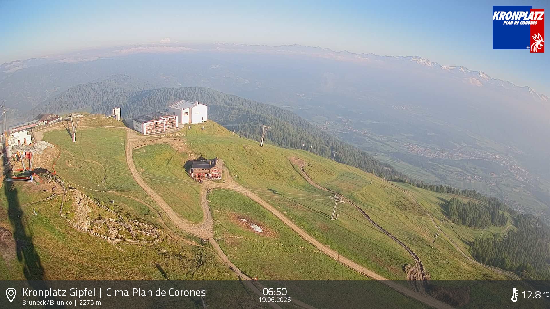 Archived image Webcam View To Brunico, Plan De Corones