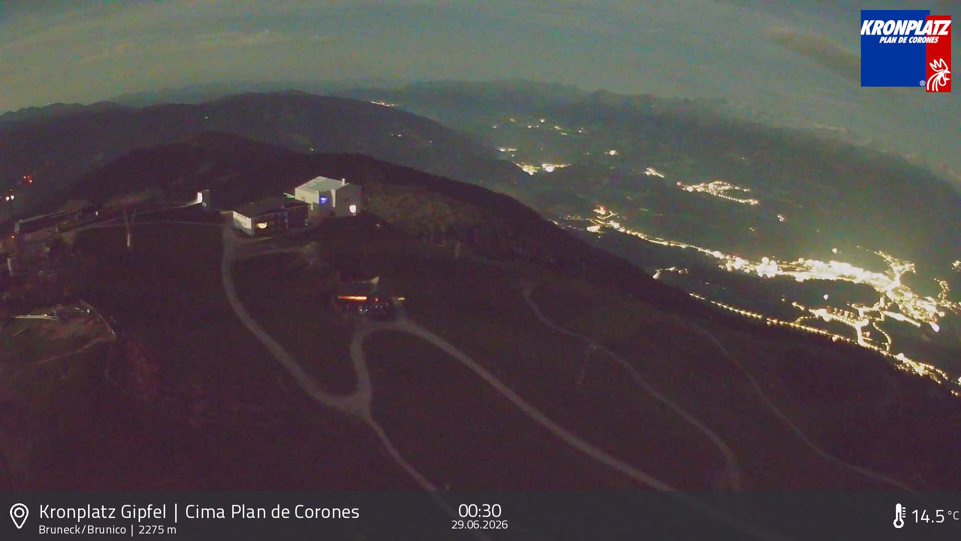Archiv Foto Webcam Blick auf Bruneck, Kronplatz