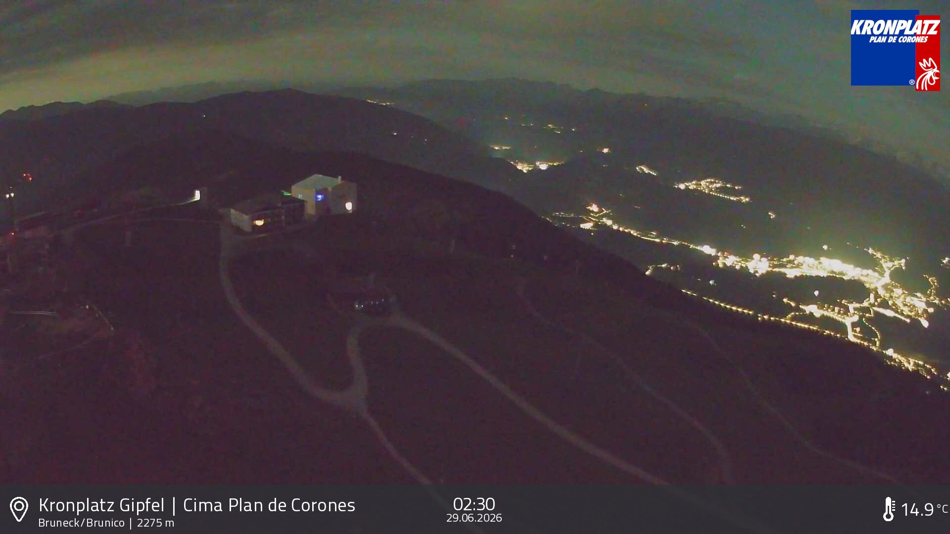 Archiv Foto Webcam Blick auf Bruneck, Kronplatz