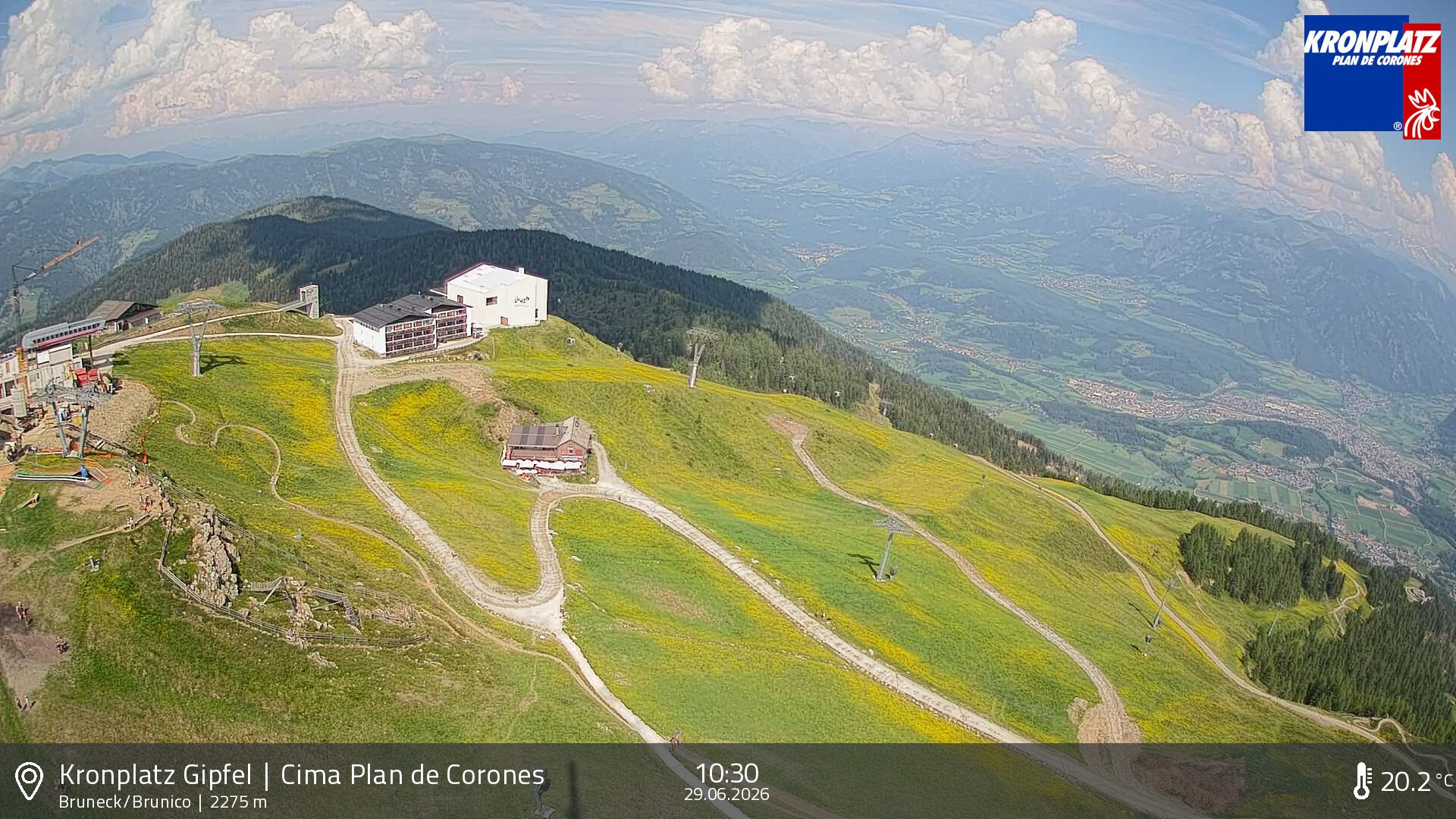 Archived image Webcam View To Brunico, Plan De Corones