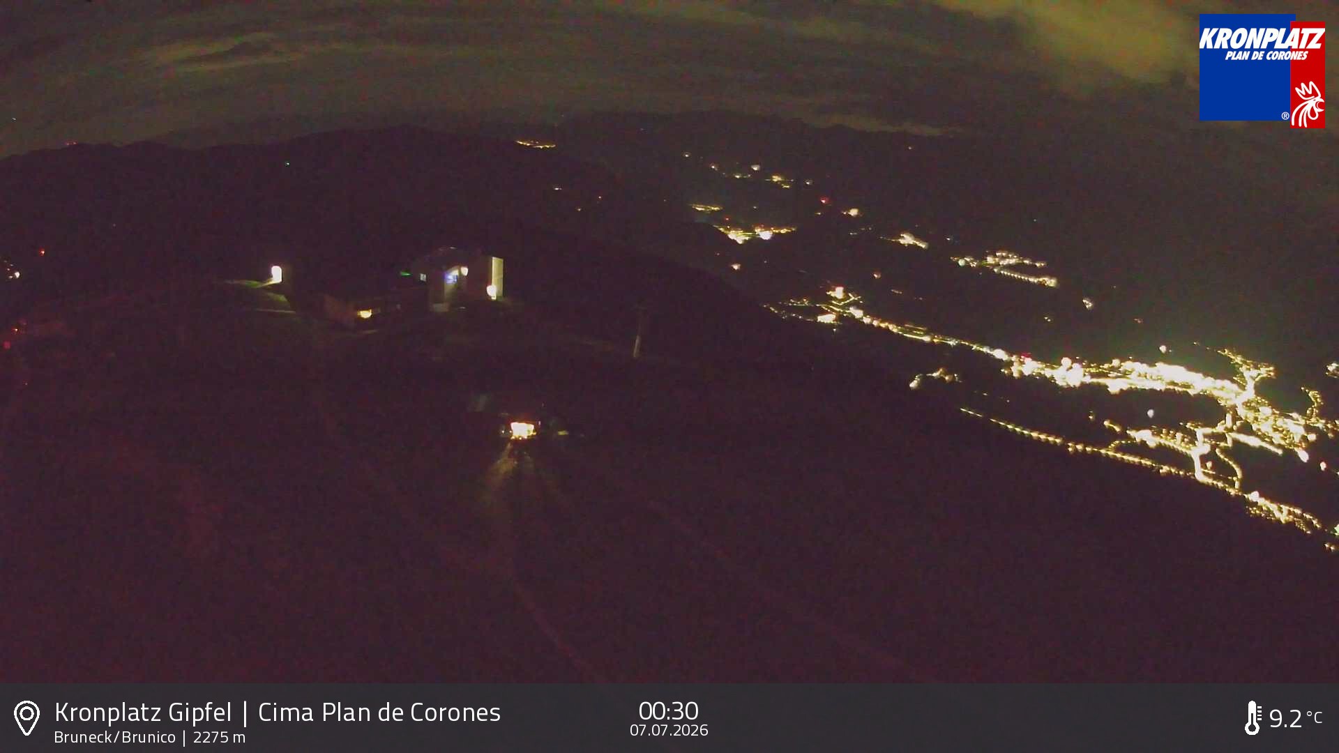 Archiv Foto Webcam Blick auf Bruneck, Kronplatz