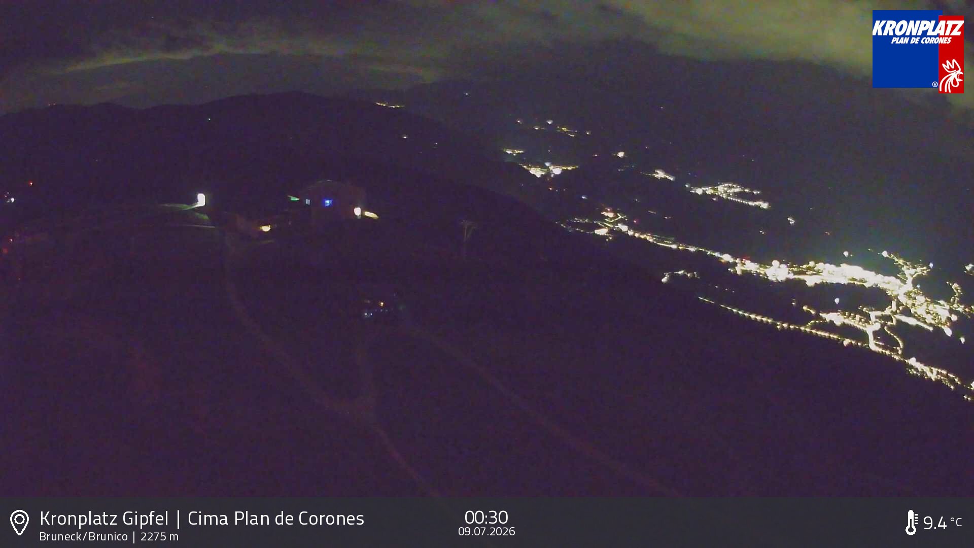 Archiv Foto Webcam Blick auf Bruneck, Kronplatz